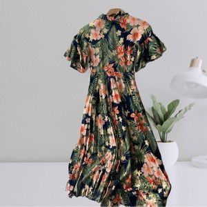 Zara island maxi print dress floral small